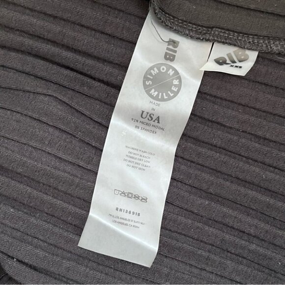 SIMON MILLER Micro modal-blend ribbed jersey cardigan Black size XXS - Picture 6 of 6